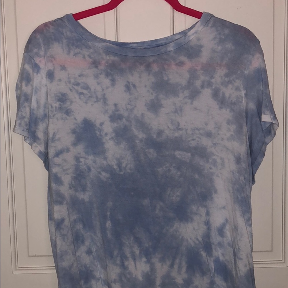 Blue Tie-Dye American Eagle Soft and Sexy T-Shirt
